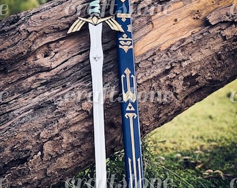 The LEGEND of ZELDA skyward CUSTOM Hand Forged Stainless Steel, Skyward Link's Master Sword with Scabbard