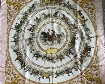 ヴィンテージ エルメス スカーフ カレ 'Armes de Chasse' フィリップ