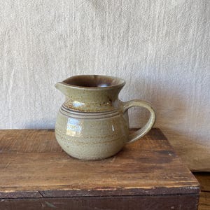 Vintage Bendigo Pottery Jug | Australian Stoneware Creamer Pitcher | Rustic Farmhouse Ceramic | Handmade Pottery Vase