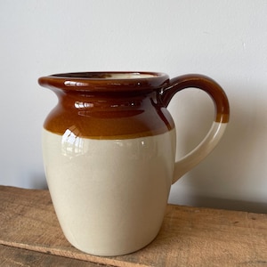 Vintage ceramic two toned jug pitcher, Japan