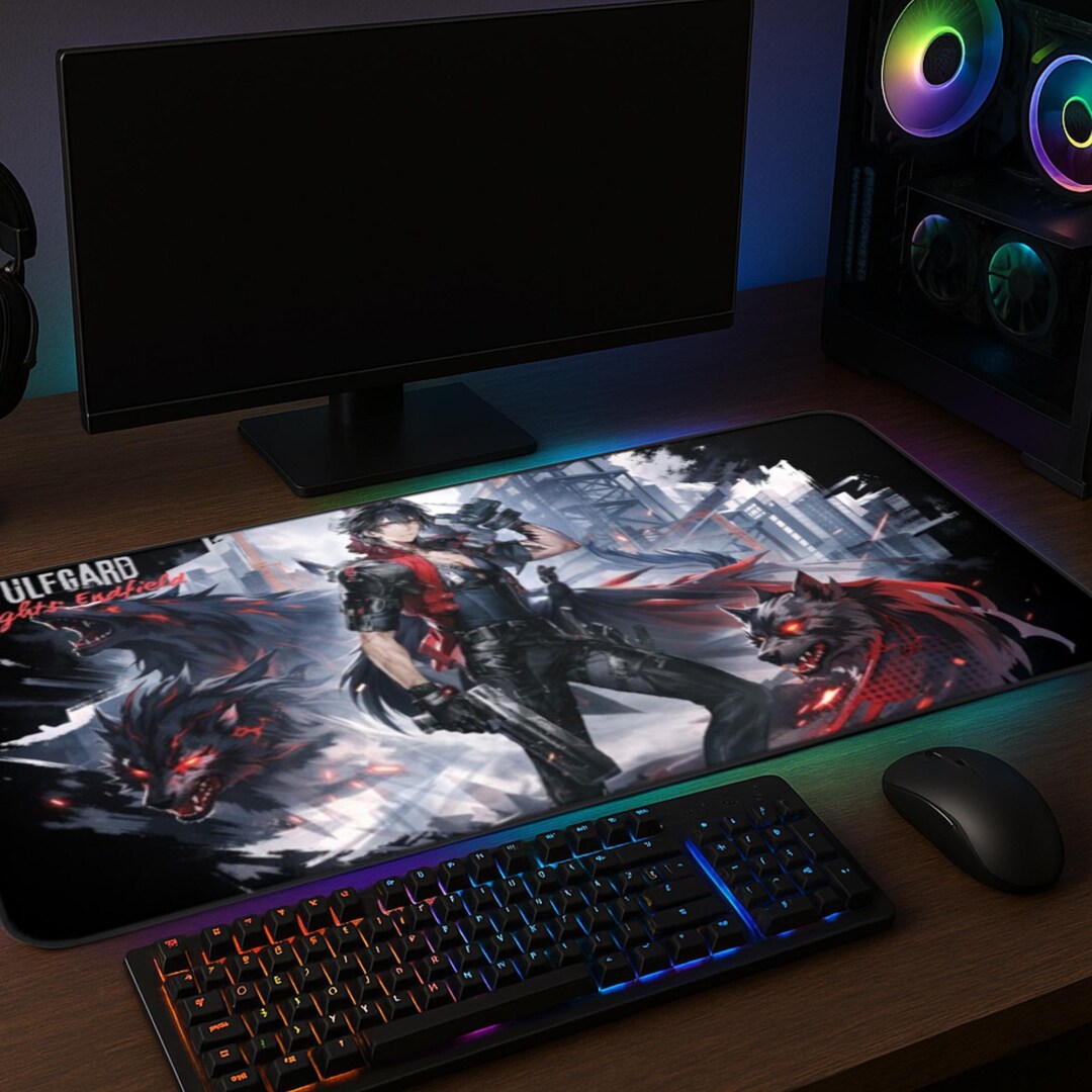 Arknights Endfield Wulfgard Desk Mat | Anime Gaming Mouse Pad XL 16x32 ...