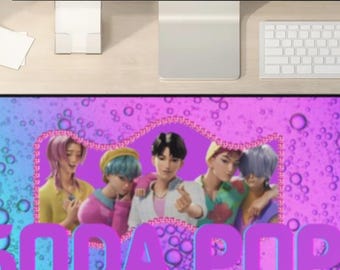 K-Pop Dämonenjäger Saja Boys Sodapop Krabbeldecke niedlichen ästhetischen koreanischen Pop & MTG Gaming Mat TKG Kawaii Gaming Schreibtischmatte XL Mauspad