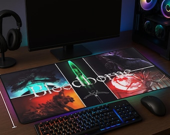 Bloodborne MTG playmat Magic the Gathering Bloodborne bosses mat Holy Moonlight Greatsword Boss Design desk mat