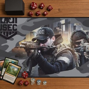 Escape From Tarkov USEC Playmat Extra Large Tactical Desk Mat for PC Gaming Military Camo Mouse Pad USEC Operator Trading Card Games