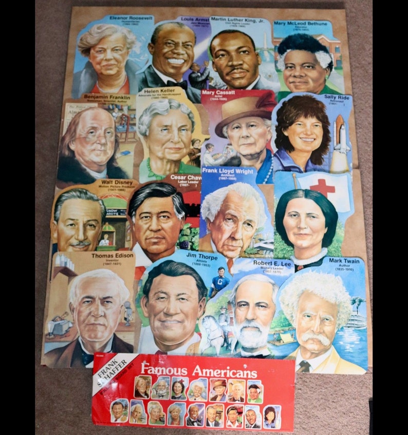 Famous Americans Bulletin Set Classroom Decorations Frank Etsy