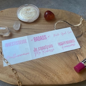 Stickers Collection Business Woman | Décoration pour Entrepreneures, Cheffes, Dirigeantes, Salariées | Message d'affirmation | Transparent