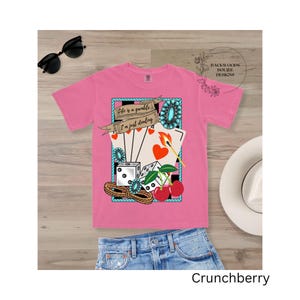 T-shirt La vie est un pari, « Je fais juste affaire » | t-shirt drôle de croupier de tisonnier | Chemise de jeu décontractée | Cadeau pour les joueurs de cartes