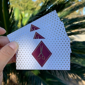 100 Business Cards - Raised gold, silver or rose gold copper metallic foil embossed - 16 PT matte finish stock color custom printed tags USA