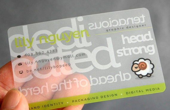 Plastic Business Cards Printing: Clear, Frosted & White