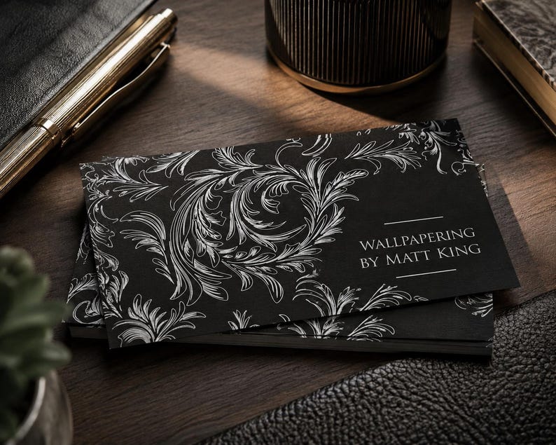 200 Black Business Cards | Rose Gold Copper Bronze Metallic Foil | 14PT 16PT Matte Thick | Color Custom Printed Calling Cards Hang Tags USA image 15