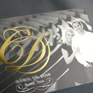 100 cartoline Biglietti di auguri, biglietti di ringraziamento, carta opaca da 14 PT con lamina metallica color oro e argento, inviti stampati personalizzati a colori da 4"x6" RSVP