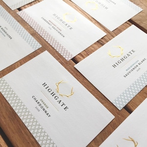 200 visitekaartjes - persreliëf + metallic folie - 14 PT matte voorraad bedrukte visitekaartjes in kleur of hangtags goudfolie zilver