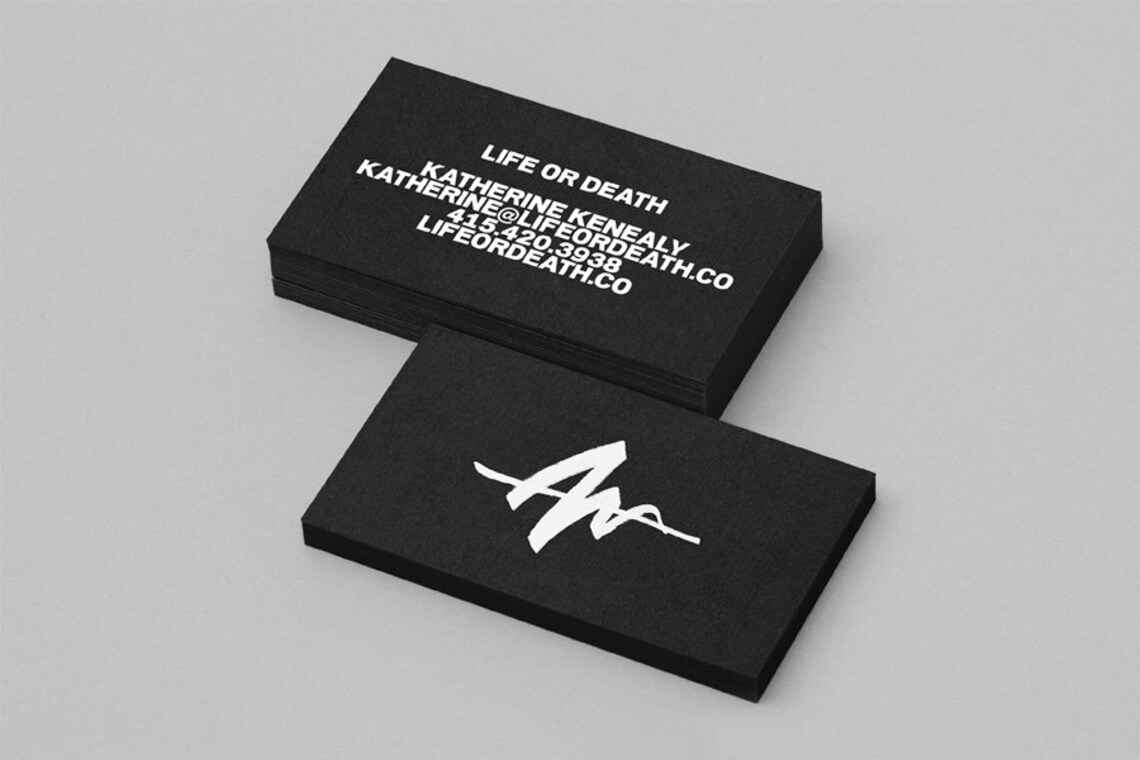 100 Business Cards black matte card stock 14PT 16PT thick Etsy