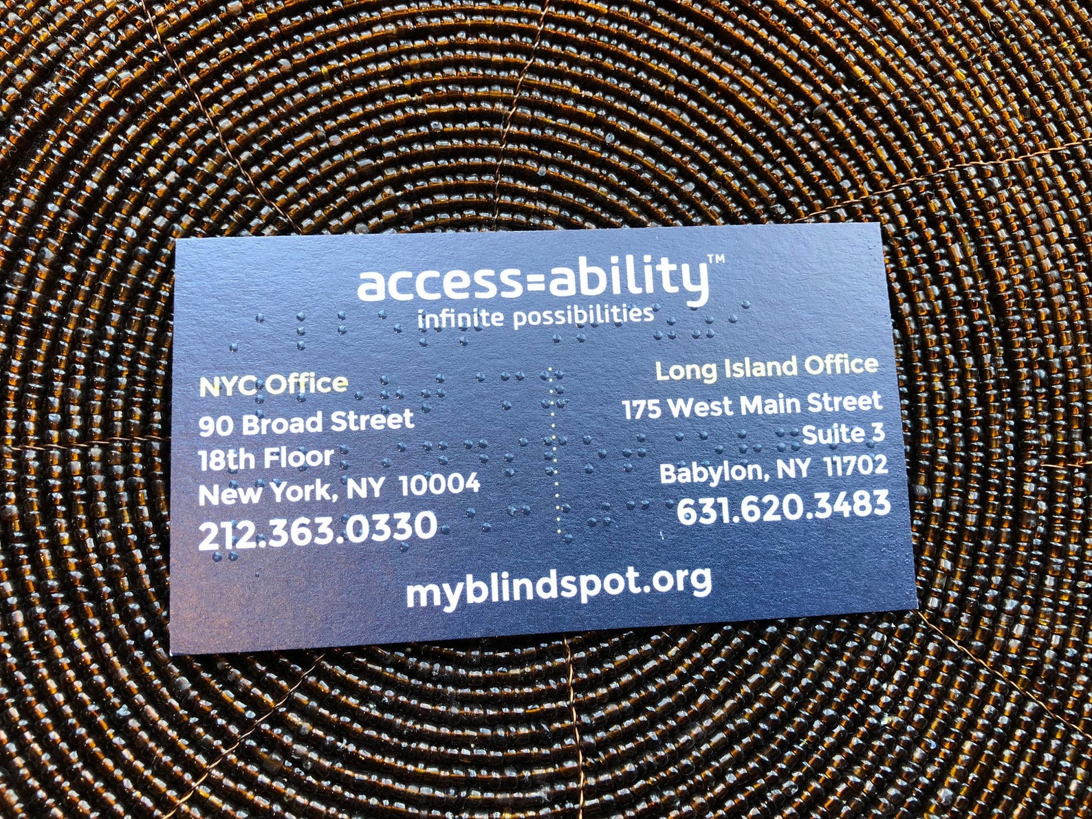 200 Business Cards Braille Raised Ink 11 PT Matte Stock Etsy