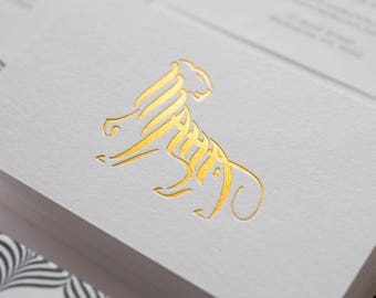 100 Business Cards | 35PT Cotton Uncoated | Gold Silver Copper Rose Gold Metallic Foil | Blind Debossed Letterpress | Custom Thick Hang Tags