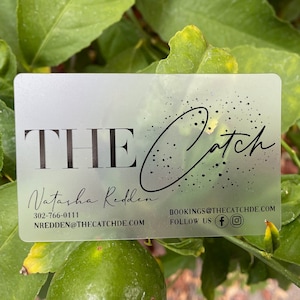 200 visitekaartjes - mat plastic voorraad zwart metallic folie gestempeld helder doorschijnend custom recyclebare transparante hangtags frost USA
