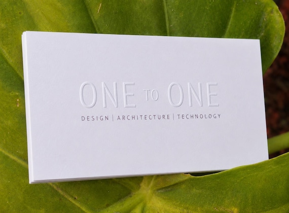 250 Duplex Business Cards | 32PT Double Ply Silk Matte | Blind Emboss Deboss Letterpress | Custom Printed Thick Quality Hang Tags Unique USA