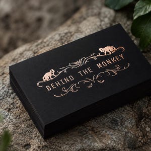 200 Black Business Cards | Rose Gold Copper Bronze Metallic Foil | 14PT 16PT Matte Thick | Color Custom Printed Calling Cards Hang Tags USA image 1