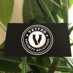 200 Black Business Cards | Rose Gold Copper Bronze Metallic Foil | 14PT 16PT Matte Thick | Color Custom Printed Calling Cards Hang Tags USA image 8
