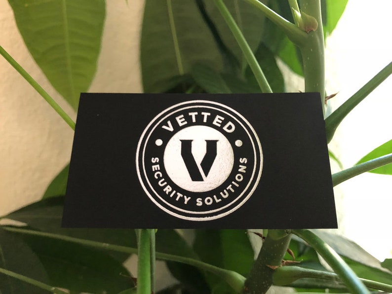 200 Black Business Cards | Rose Gold Copper Bronze Metallic Foil | 14PT 16PT Matte Thick | Color Custom Printed Calling Cards Hang Tags USA image 8