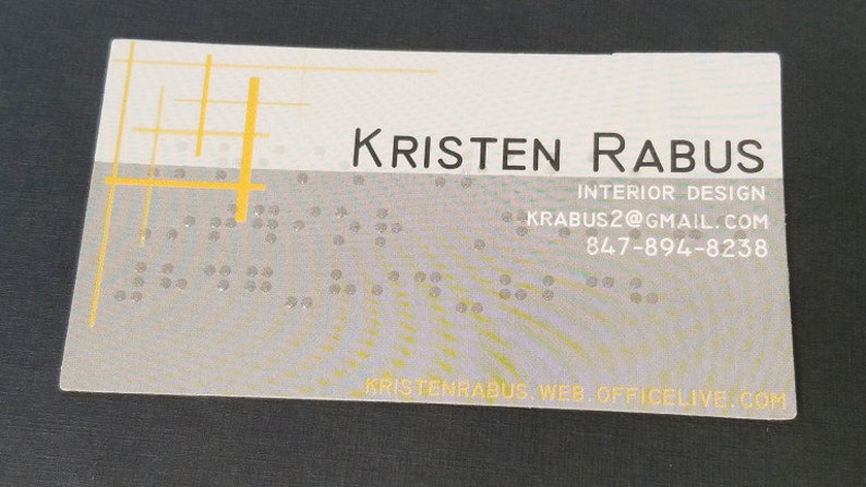 200 Business Cards Braille Raised Ink 11 PT Matte Stock Etsy