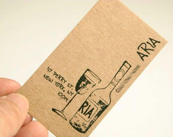 400 Business Cards | 14PT Brown Kraft Paper | Earthy Eco Friendly Recycled Rustic Natural Antique Vintage | Color Custom Print Hang Tags USA