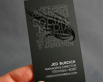 250 Custom Business Cards | 16PT Thick Matte Cover Stock | Spot UV Gloss Ink | Printed Professional Personal Visiting SpotUV Hang Tags USA