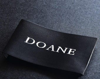 300 Custom Woven Labels | Satin Fabric Tags | Your Logo Artwork | Complimentary Sample Proof | Garment Clothing Brand Labels | USA Supplier