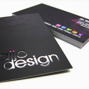 100 Business Cards Raised ink 16 PT suede velvet soft touch laminated paper color custom printed raised Spot UV spot gloss calling tag image 1