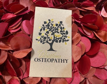 200 Business Cards Hang Tags | 14PT Brown Kraft Paper | Gold Silver Metallic Foil | Eco Friendly Natural Color Custom Printed Cards Tags USA