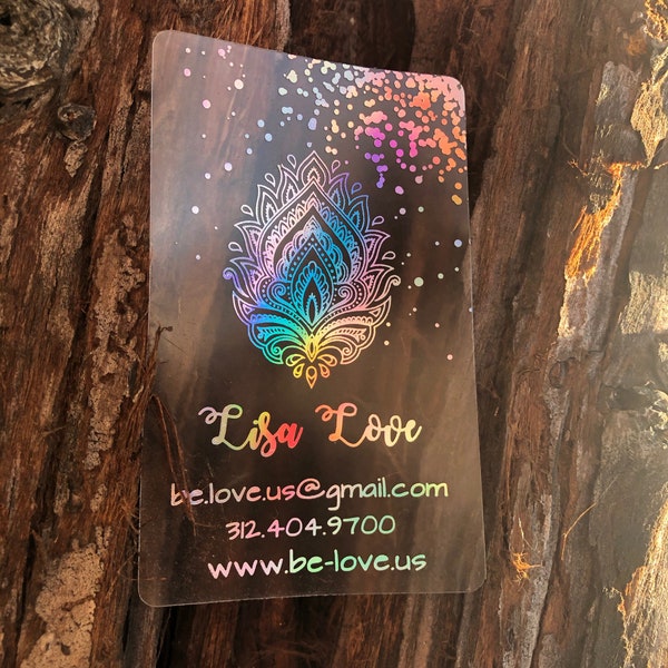 Holographic Business Cards Etsy