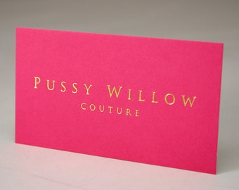 250 Business Cards | 16PT Silk Laminated Matte Stock | Gold Silver Rose Gold Copper Holographic Metallic Foil Stamped | Custom Print Tag USA
