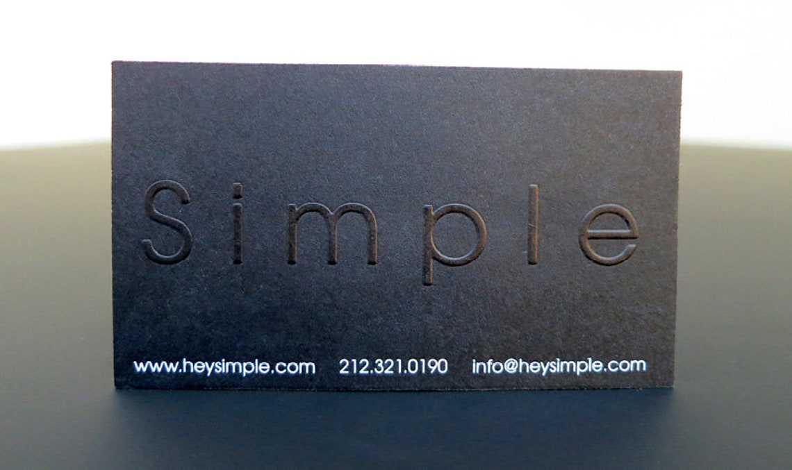 100 Business Cards Black Matte Card Stock 14PT 16PT Thick Etsy