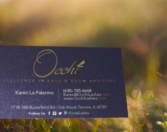 200 etiquetas colgantes para tarjetas de visita con perlas / Cartulina brillante con estrellas de 16 PT / Estampado en lámina metálica dorada, plateada y oro rosa / Impresión personalizada en EE. UU.