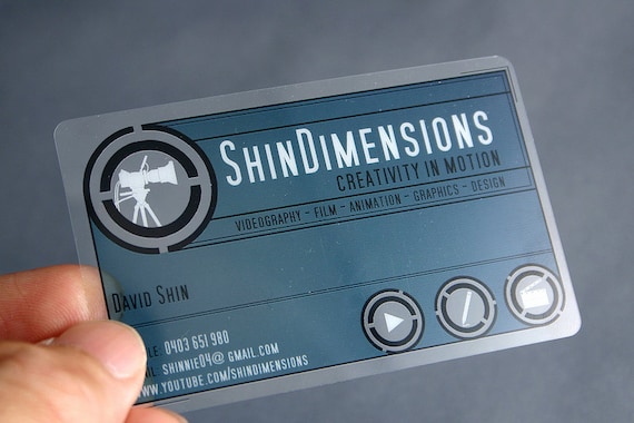 200 Business Cards Clear With White Ink Plastic Stock With