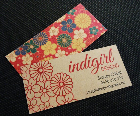 Small Cards Printed On 18pt Natural Kraft Card Stock