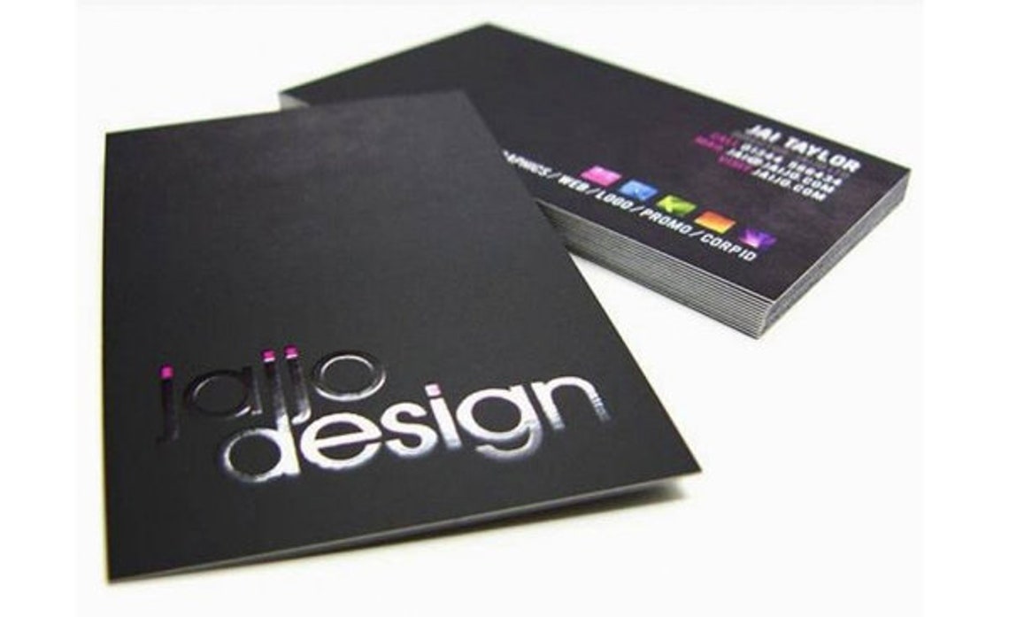 500 Business Cards Raised Ink Raised Spot UV Gloss 16 PT Etsy