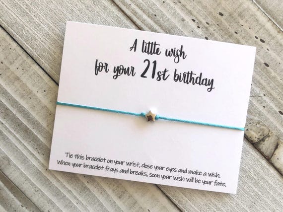 21st birthday Wish Bracelet cord Happy birthday wish bracelet simple gift  cord wish bracelet 21st birthday gift
