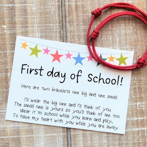 first day of school bracelet set first day of daddy and me mommy and me set of 2,3,4,5,6 comfort wish bracelet.