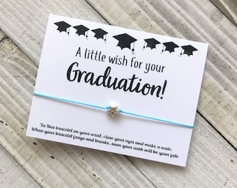 Graduation Wish Bracelet class of 2024 bracelet seniors wish bracelet graduation gift card wish bracelet