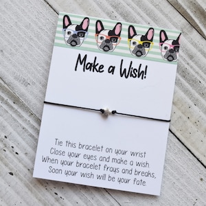 Make a wish Wunscharmband Hund mit Brille Wunscharmband einfaches Geschenk Wunscharmband