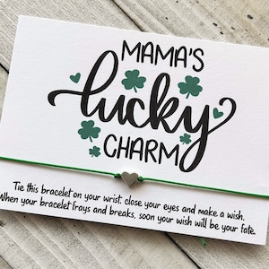 Happy St. Patrick es Day Wunsch Armband Mamas Glücksbringer Armband Geschenk Kordel Wunsch Armband einfaches Geschenk Kordel Wunsch Armband