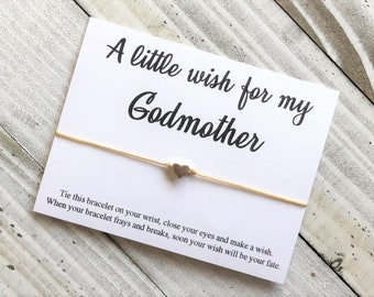 Godmother Wish Bracelet cord Godmother wish bracelet simple gift cord wish bracelet love Godmother wish