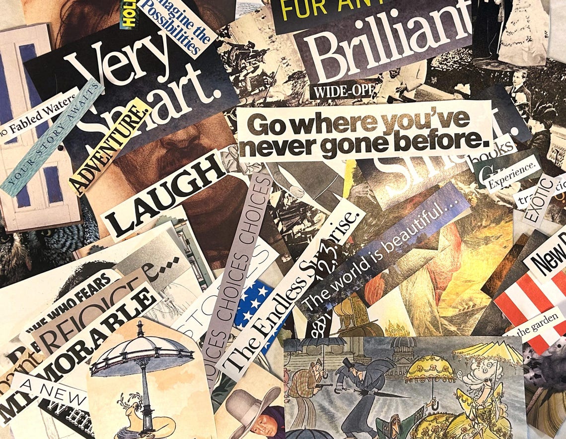 Mystery Random Magazine Clippings Lot of Ephemera Magazine Words ...