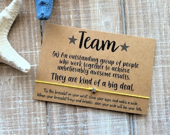 Team wish bracelet team gift team definition office co workers bracelet gift wish bracelet