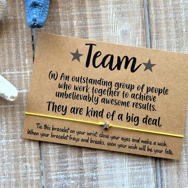 Team wish bracelet team gift team definition office co workers bracelet gift wish bracelet