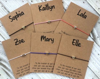 Custom name wish Bracelet team gift birthday party simple gift cord personalized custom wish bracelet party favor