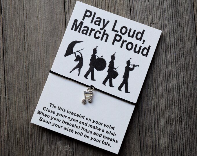 Marching Band Wish Bracelet Drum Line Bracelet Simple Gift Cord Wish