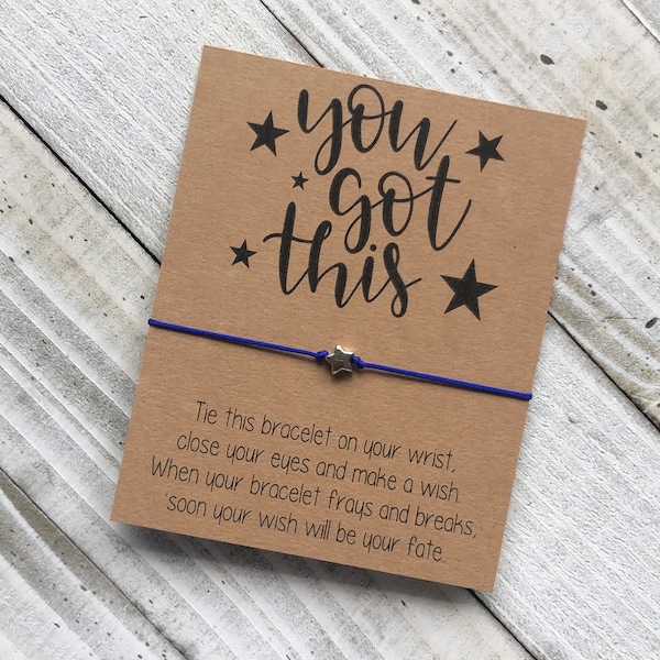 You got this Wish Bracelet encouragement friendship gift wish bracelet simple gift wish bracelet love friend with star bead wish bracelet