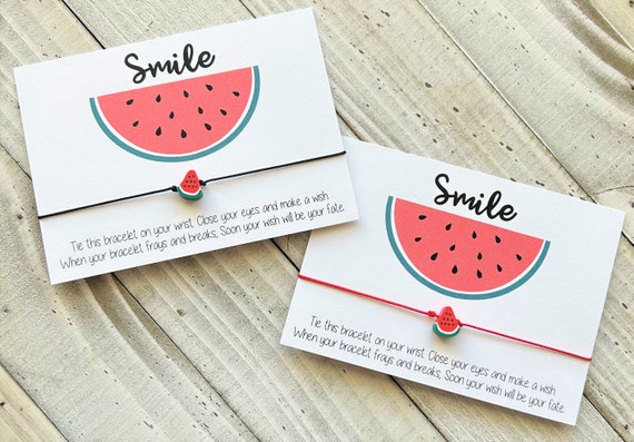 Smile Watermelon wish bracelet cadeau de motivation avec un bracelet de souhait de perle de pastèque